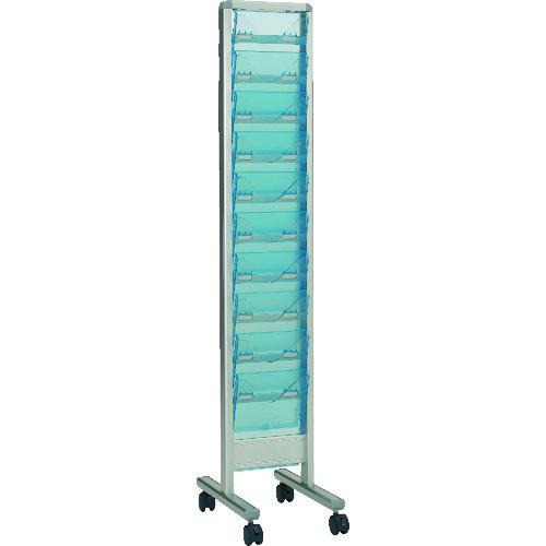 (送料別途)(直送品)TRUSCO パンフレットスタンド A4サイズ対応 垂直1列10段 シルバー TAP-110S | TRUSCO中山