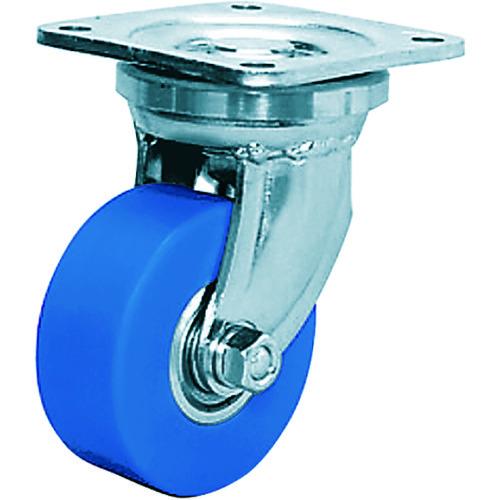 シシク 低床超重荷重用キャスター 自在 100径 モノマーキャスティングナイロン車輪 三価クロメート DHJ-100U-MC | 