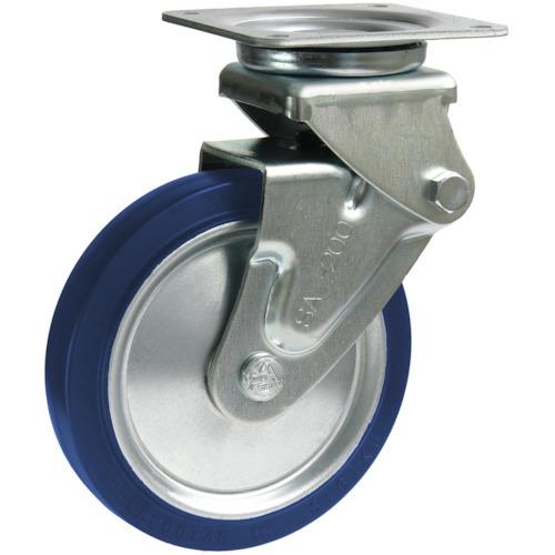 シシク 緩衝キャスター 自在 200径 スーパーソリッド車輪 SAJ-HO-200SST | 