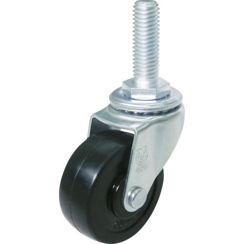 ユーエイ ねじ込み式 自在 キャスター ゴム 車輪径40mm Lタイプ LT型 ネジ寸法M12×35ピッチ1.75 LT-40R-M12-35 | 