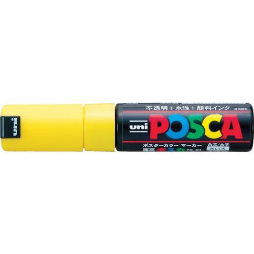 uni 水性顔料マーカー ポスカ 太字角芯 黄 PC8K.2 | 三菱