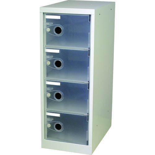 (送料別途)(直送品)TRUSCO スケルトンロッカー 1列X4段 クリア TSL4-TM
