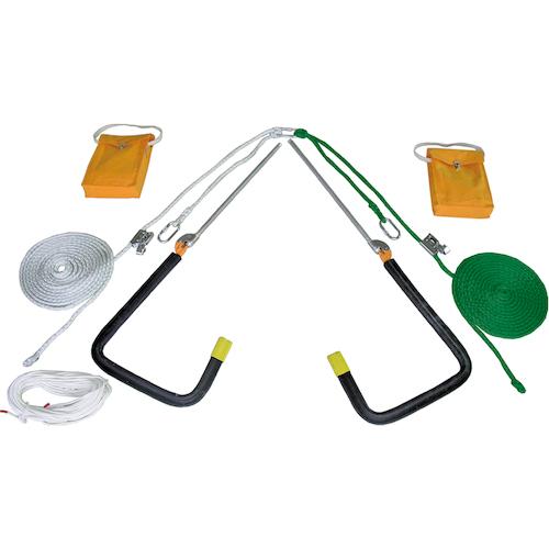 ツヨロン 屋根上作業用墜落防止器具 ヤネロップ300型 一式 YU-300-BX | 