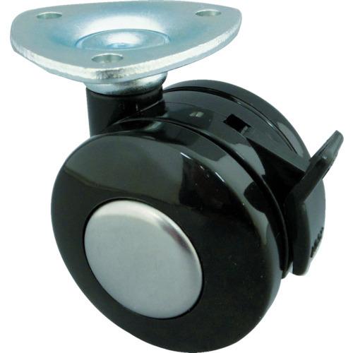 トーシン プレート式双輪キャスター 40径 自在ストッパー付 TS40-P | 