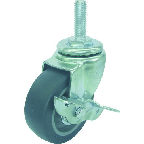 TRUSCO キャスター ネジM12×35エラストマー車φ75ストッパー付 TYST-75ELS | TRUSCO中山