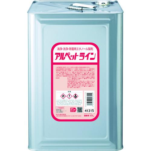 サラヤ 清浄・洗浄・除菌用エタノール製剤 アルペットライン 17L 41315 | 