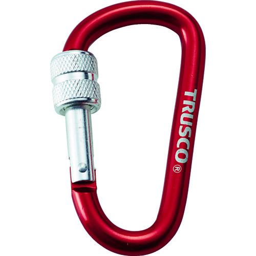 TRUSCO ネジロック付カラビナ 線径8mmx79mm レッド TKNNL880R | TRUSCO中山