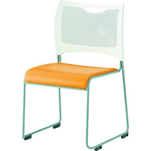 (送料別途)(直送品)TRUSCO ミーティングチェア オレンジ TMC-OR