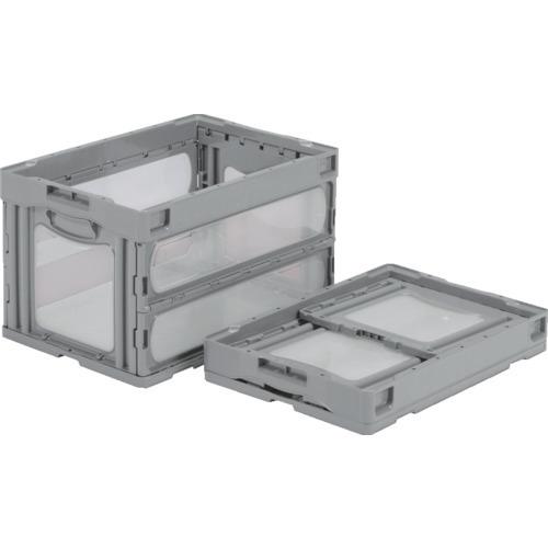 (送料別途)(直送品)サンコー 折りたたみコンテナー 559010 マドコンOー50B ライトグレー SKO-O-50B-GLL | 