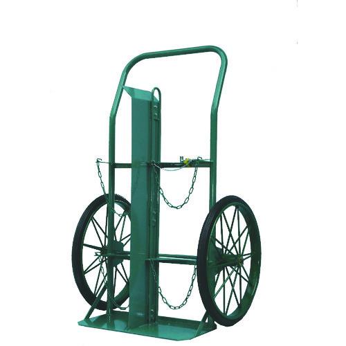 (運賃見積り)(直送品)KS ボンベ運搬車(大車輪型)酸素7000L容器、アセチレン7.0kg容器用 KU-O | 