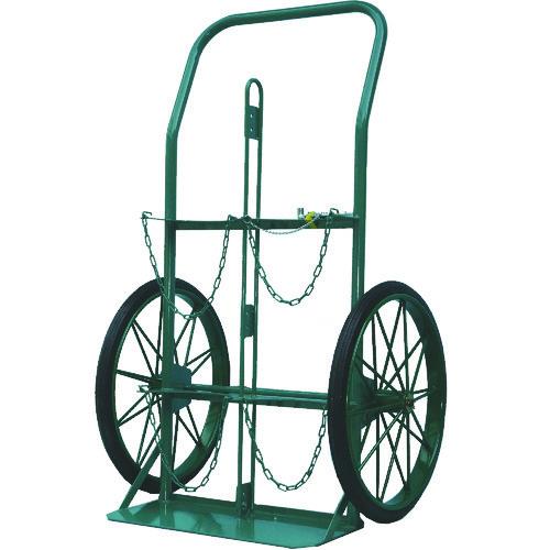 (運賃見積り)(直送品)KS ボンベ運搬車(大車輪型、仕切板付)酸素7000L、アセチレン7.0kg用 KU-O-P | 