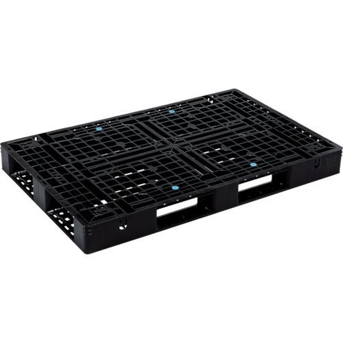 (送料別途)(直送品)サンコー リサイクルプラスチックパレット 805688 黒 SK-D4-1016-BK | 