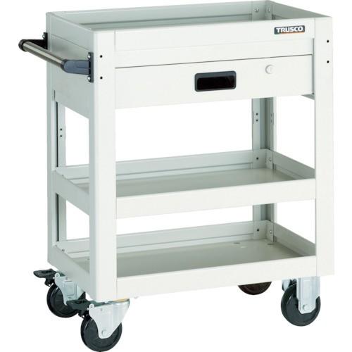 (送料別途)(直送品)TRUSCO ツールワゴン ドルフィン 750X500 1段引出 ホワイト DLWS-973V-W