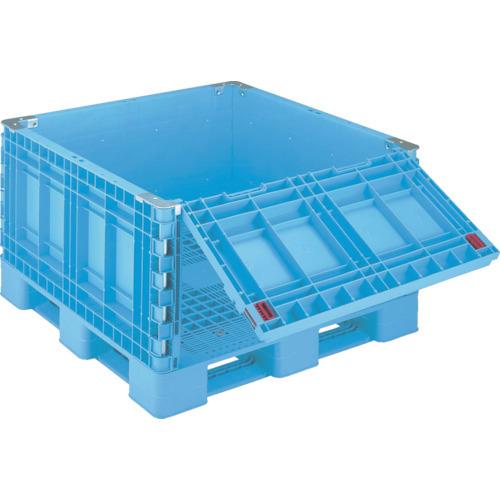 (送料別途)(直送品)リス 樹脂製 386249 パレットボックス 一面ダンプ11ブルー BJB-S 1111X65-SD11 | LiSS
