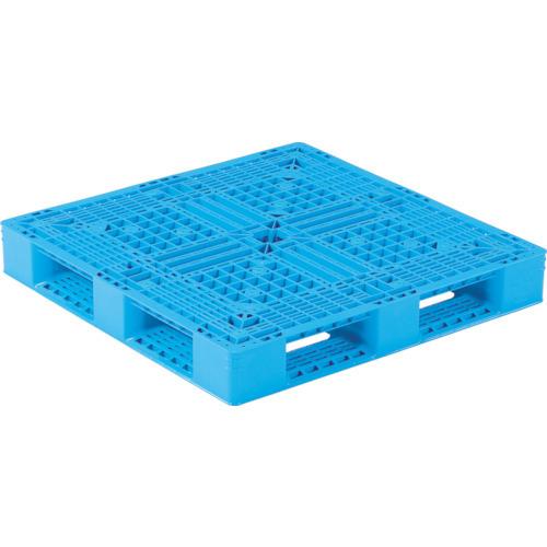 (運賃見積り)(直送品)サンコー プラスチックパレット 812200 ライトブルー SK-D4-1111-12-BL | 