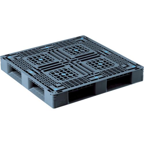 (送料別途)(直送品)サンコー リサイクルプラスチックパレット 812900 ブラック SK-D4-1111-2S-BK | 