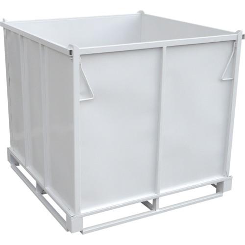 (運賃見積り)(直送品)ステック 高荷重用スチール製折りたたみコンテナ 上蓋なし ST-SP | 