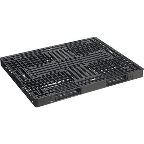 (直送品)NPC 輸出梱包用プラスチックパレットEXM-1411 両面四方差し 黒 EXM-1411-F-BK | 