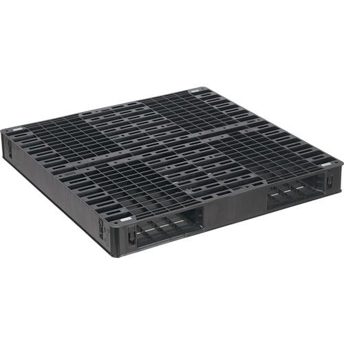 (直送品)NPC 輸出梱包用プラスチックパレットEXS-1111 両面二方差し 黒 EXS-1111-F-BK | 