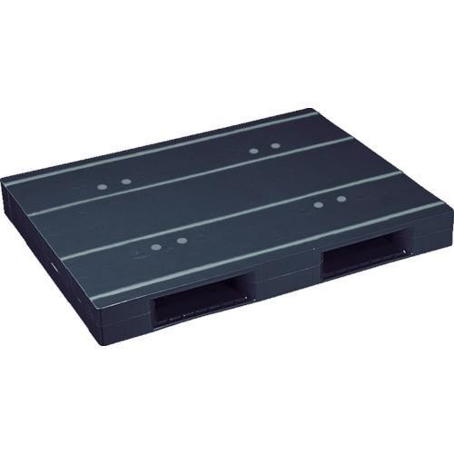 (直送品)NPC プラスチックパレットZD-1114E-RR 片面二方差し 黒 ZD-1114E-RR-BK | 