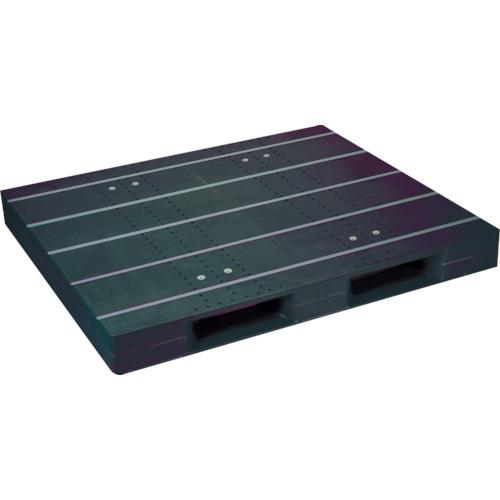 (直送品)NPC プラスチックパレットZD-1315E-RR 片面二方差し 黒 ZD-1315E-RR-BK | 