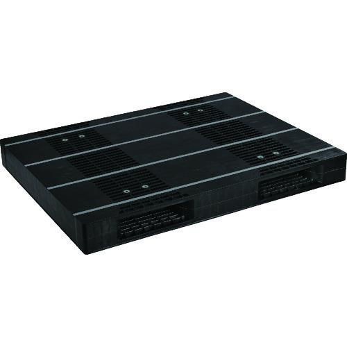 (直送品)NPC プラスチックパレットZR-110140E-RR 両面二方差し 黒 ZR-110140E-RR-BK | 