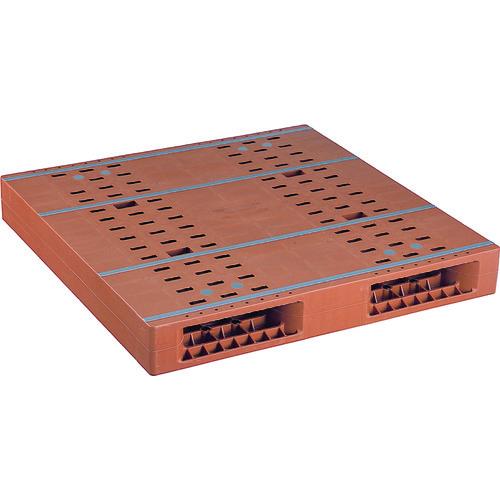 (直送品)NPC プラスチックパレットZR-1111E 両面二方差し ブラウン ZR-1111E-BR | 