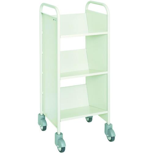 (送料別途)(直送品)NF ブックトラックBT3L型 片面傾斜3段ミニ W500×D380×H1175 BT3L-952T