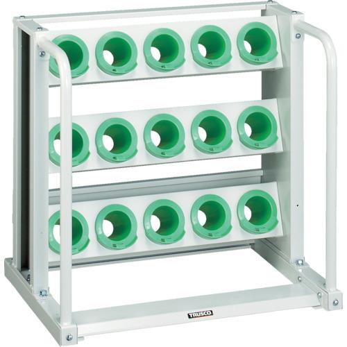 (送料別途)(直送品)TRUSCO ツーリングラック BT・NT50兼用 15個収納 ロック付 ホワイト色 VTL-35-AW