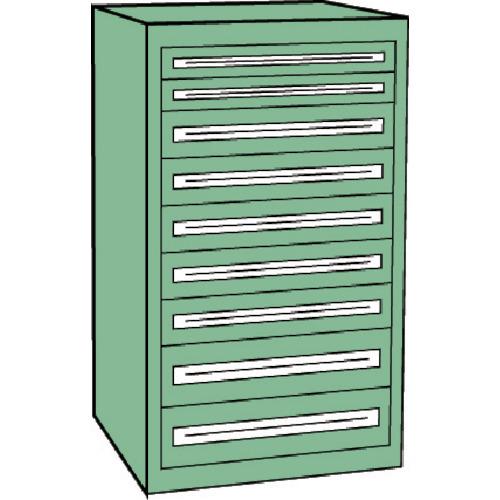 (送料別途)(直送品)TRUSCO VE7S型中量キャビネット 700×550×H1200 引出9段 VE7S-1202