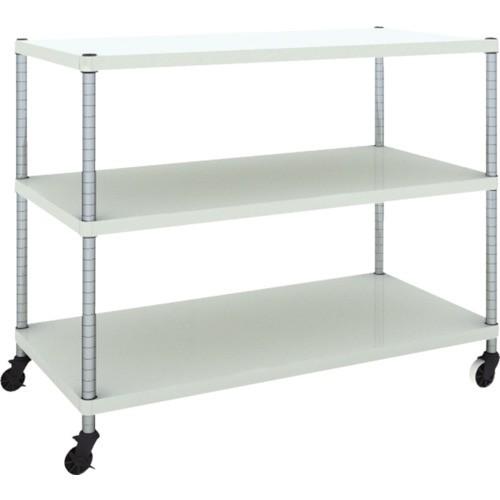 (送料別途)(直送品)TRUSCO スチールラック フェニックスラック 1200X600 3段 U車輪付 W色 抗菌粉体塗装 PER-3463-U125-W | TRUSCO中山