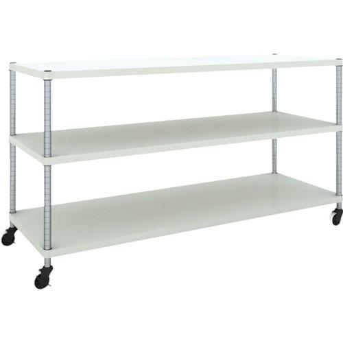 (送料別途)(直送品)TRUSCO スチールラック フェニックスラック 1800X600 3段 U車輪付 W色 抗菌粉体塗装 PER-3663-U125-W