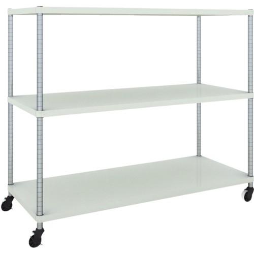 (送料別途)(直送品)TRUSCO スチールラック フェニックスラック 1500X600 3段 U車輪付 W色 抗菌粉体塗装 PER-4563-U125-W