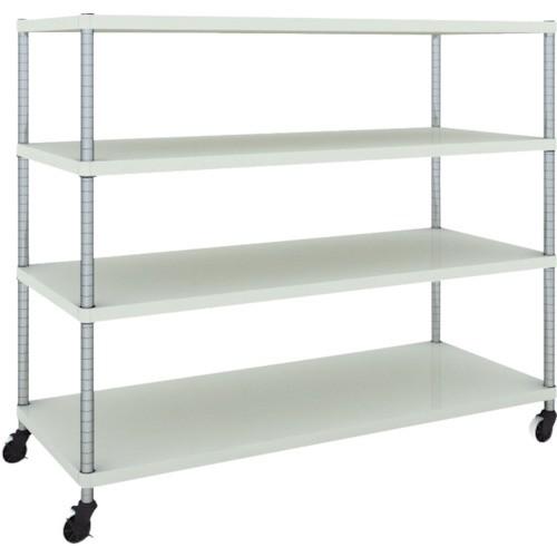 (送料別途)(直送品)TRUSCO スチールラック フェニックスラック 1500X600 4段 U車輪付 W色 抗菌粉体塗装 PER-4564-U125-W | TRUSCO中山