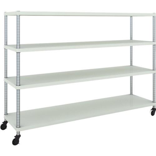 (送料別途)(直送品)TRUSCO スチールラック フェニックスラック 1800X450 4段 U車輪付 W色 抗菌粉体塗装 PER-4644-U125-W