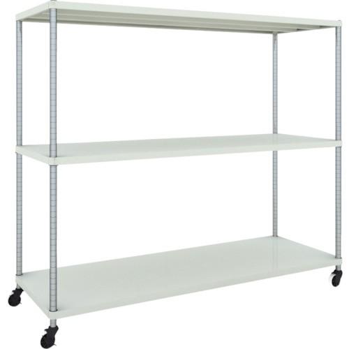 (送料別途)(直送品)TRUSCO スチールラック フェニックスラック 1800X600 3段 U車輪付 W色 抗菌粉体塗装 PER-5663-U125-W