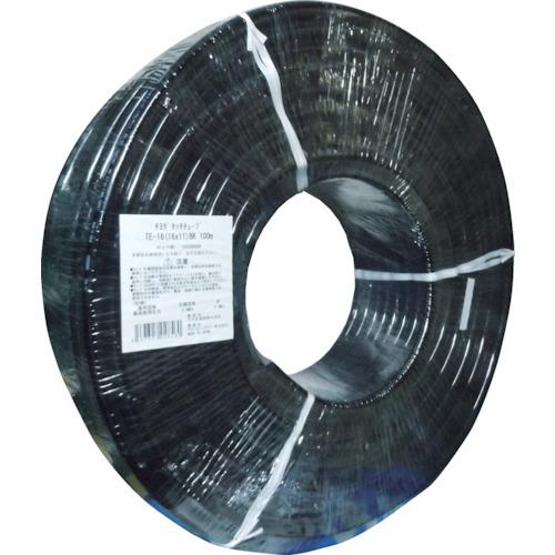チヨダ ポリウレタンチューブ TEタッチチューブ 16mm/100m 黒 TE-16-100 BK