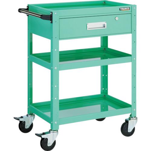 (送料別途)(直送品)TRUSCO ツールワゴン バーディワゴン 750X500XH880 深型1段引出付 ホワイト BDW-973Y-W