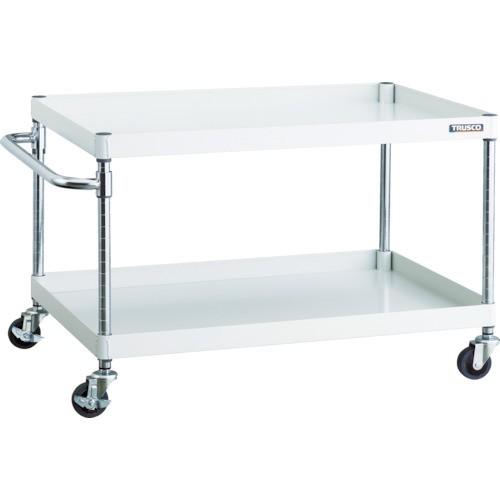 (送料別途)(直送品)TRUSCO ツールワゴン フェニックスワゴン 省音 900X600XH600 2段 ホワイト PEW-692-W