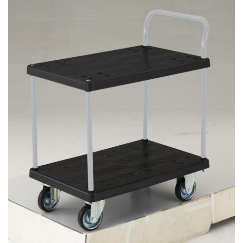 (送料別途)(直送品)TRUSCO 導電性グランカート(樹脂) 2段片袖 800×535 均等荷重300kg TP-D804