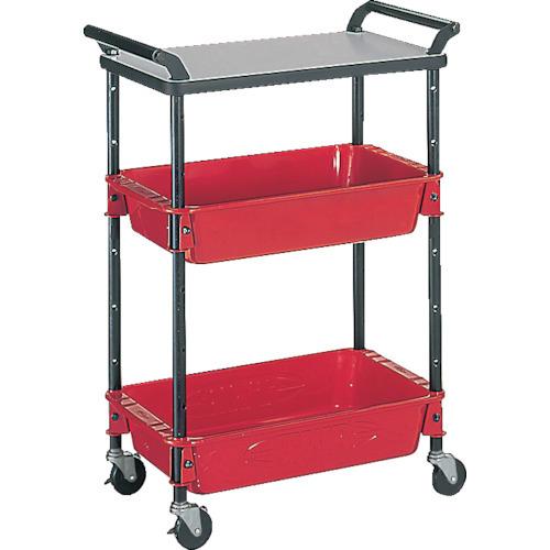 (直送品)TRUSCO ツールワゴンロイヤル 天板付 654X360X911深2 赤 TWR-202T:R