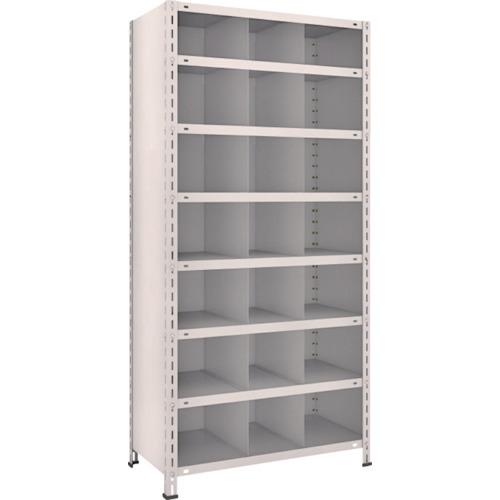 (送料別途)(直送品)TRUSCO スチール製軽量ボルト式棚 縦仕切付 W875×D450×H1800 3列7段 ネオグレー 63X-38:NG | TRUSCO中山