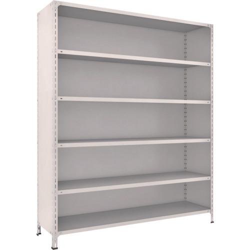 (送料別途)(直送品)TRUSCO スチールラック 軽量棚背板・側板付 W1800XD450X2100 6段 ネオグレー 76X-26:NG