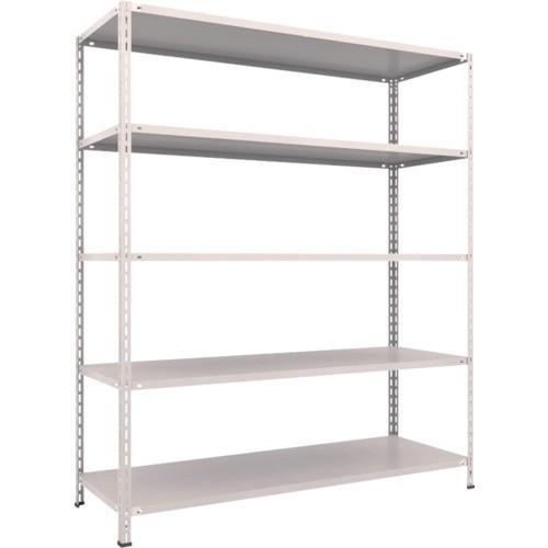 (送料別途)(直送品)TRUSCO スチールラック 軽量棚 中棚ボルトレス型1800X600X2100 5段 ネオグレー L76W-15:NG