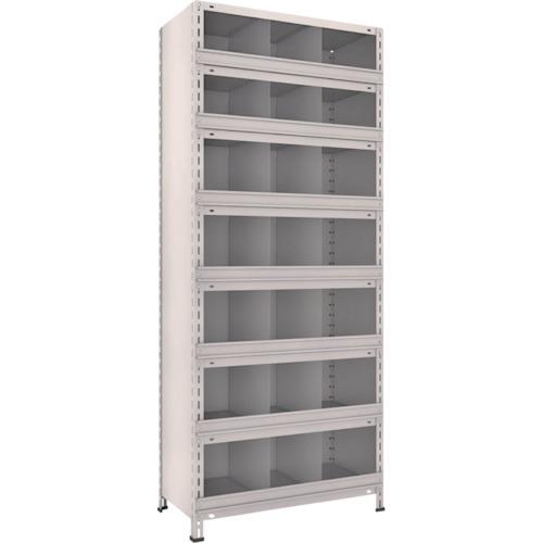 (送料別途)(直送品)TRUSCO スチール製軽量ボルト式棚 縦仕切前当付 W875×D450×H2100 3列7段 ネオグレー 73X-58:NG