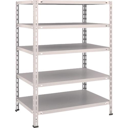 (送料別途)(直送品)TRUSCO スチールラック 軽量棚 中棚ボルトレス型 875X600X1200 5段 ネオグレー L43W-15:NG