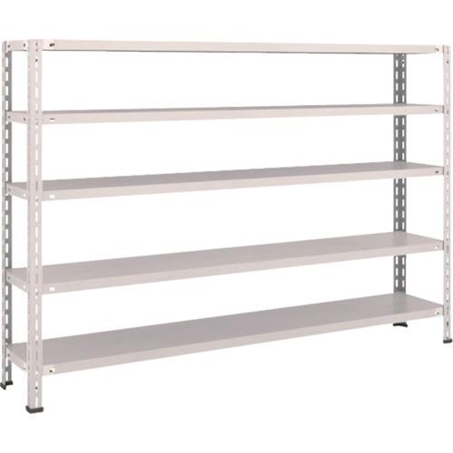 (送料別途)(直送品)TRUSCO スチールラック 軽量棚 中棚ボルトレス型1800X300X1200 5段 ネオグレー L46V-15:NG