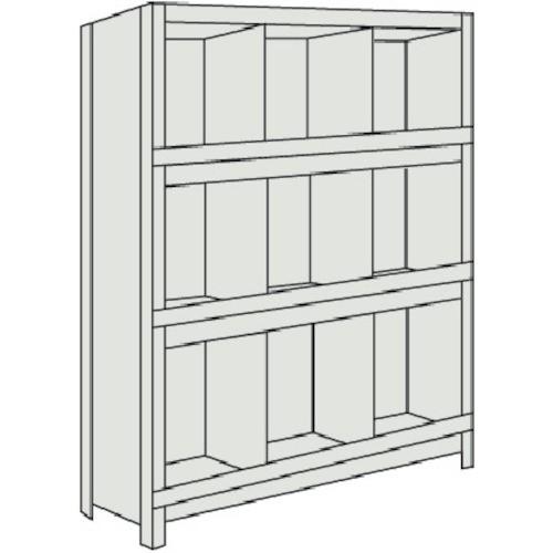 (送料別途)(直送品)TRUSCO スチールラック 軽量棚 縦仕切前当付 875X300X1200 3列3段 ネオグレー 43V-54:NG