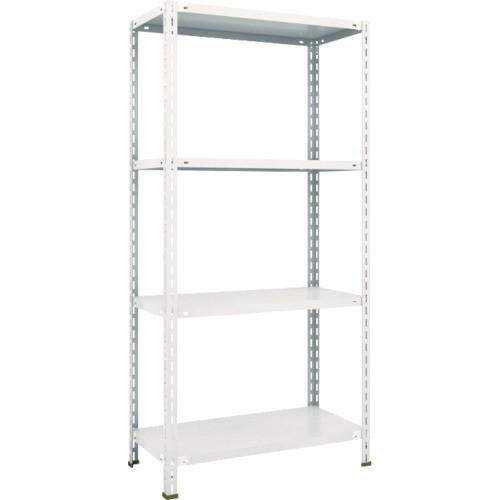 (送料別途)(直送品)TRUSCO スチールラック 軽量棚 中棚ボルトレス型 875X450X1800 4段 ネオグレー L63X-14:NG
