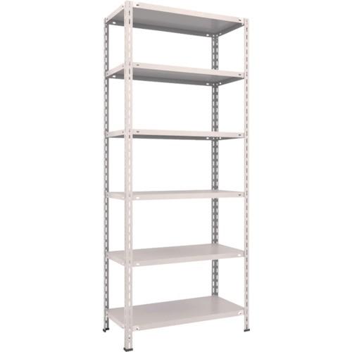(送料別途)(直送品)TRUSCO スチールラック 軽量棚 中棚ボルトレス型 875X450X2100 6段 ネオグレー L73X-16:NG